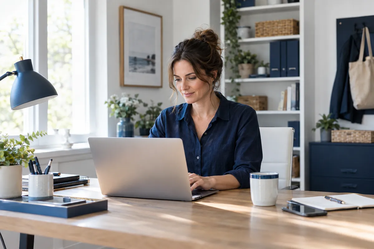 Service business owner planning field work