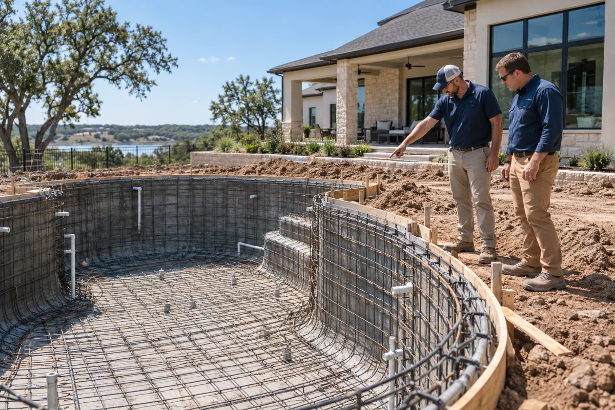 A pool construction project